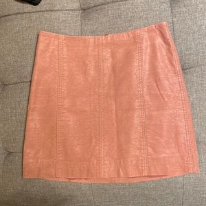 Free People Suede Mini Skirt - Light Pink - 0 - Never Worn